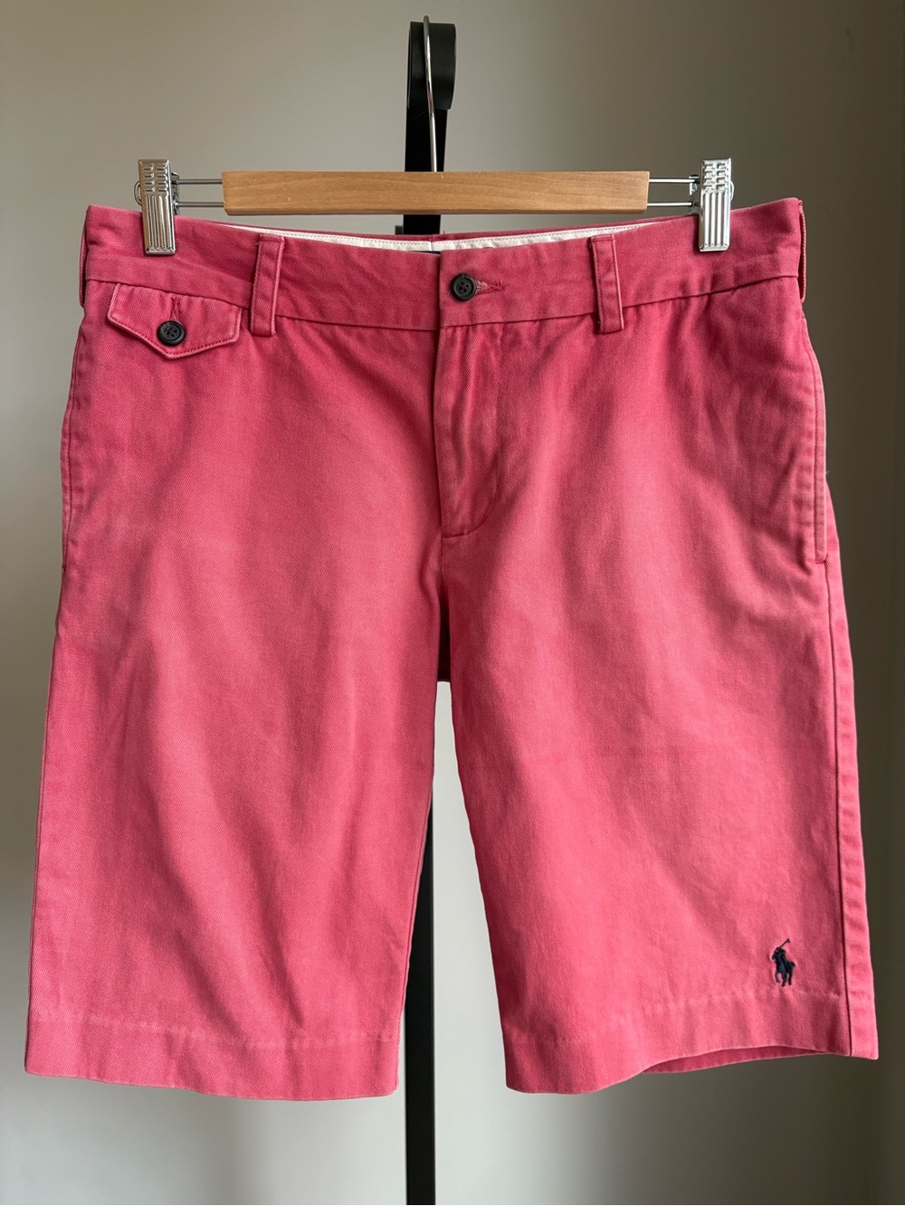 Ralph Lauren Sport Pink Cotton Chino Shorts Women’s Size 4 Preppy Coastal 11”
